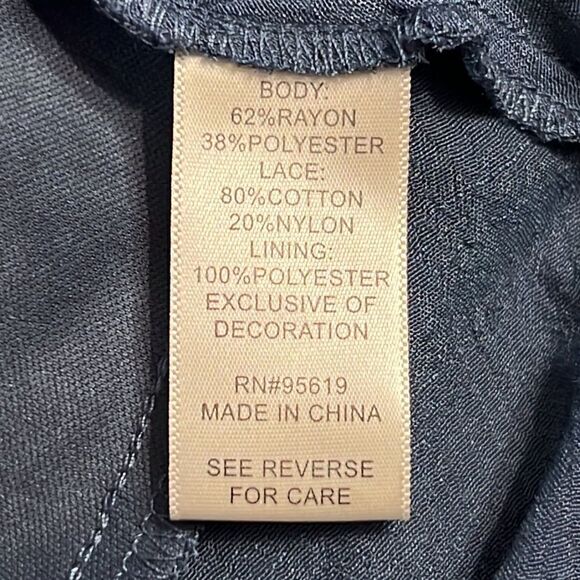 Studio JPR Dusty Blue Lace & Crinkled Crepe Dress - Size 2X - Picture 14 of 16